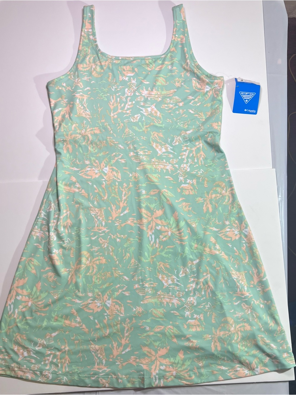 Mint Green Floral A-Line Sundress